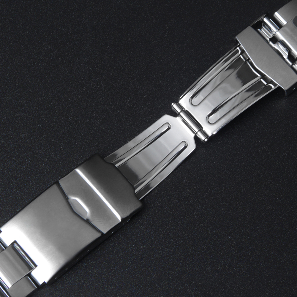 22mm Brushed Engineer Solid Link 316l Stainless Steel Watch Bracelet Band