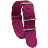 Custom PURPLE Nylon Nato Watch straps in 18mm 20mm And 22mm with Polished Hardware From CONKLY