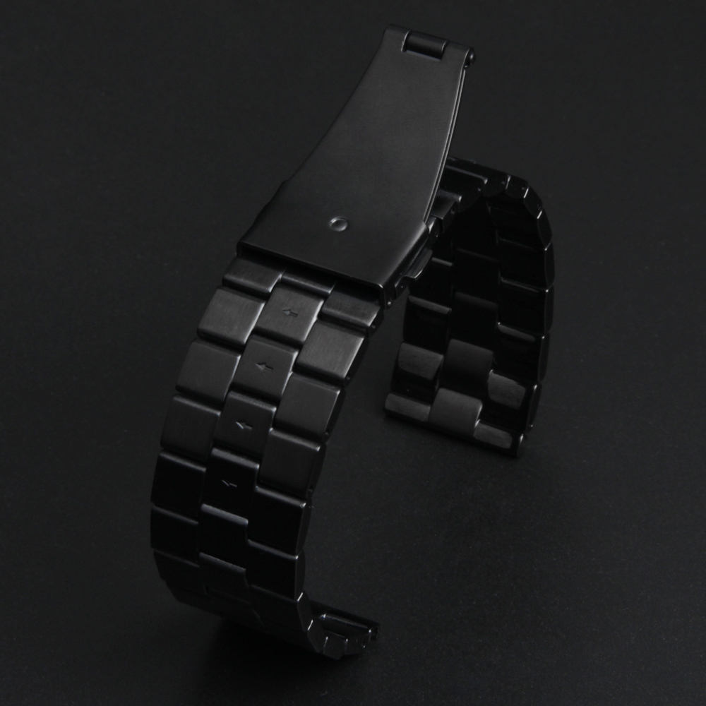 Black PVD Solid 316l Stainless Steel Watch Bracelet Band From CONKLY Factory