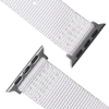 White 2 Piece of Nylon Zulu Watch Straps for Apple with Brushed Hardware And Connector