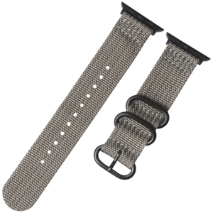 Wholesale Grey Nylon ZULU Band for Apple Watch with Black PVD in 42mm 38mm