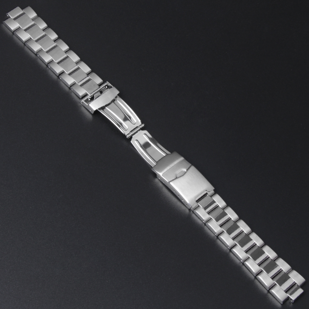 22mm Brushed Engineer Solid Link 316l Stainless Steel Watch Bracelet Band