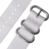 White 2 Piece of Nylon Zulu Watch Straps for Apple with Brushed Hardware And Connector